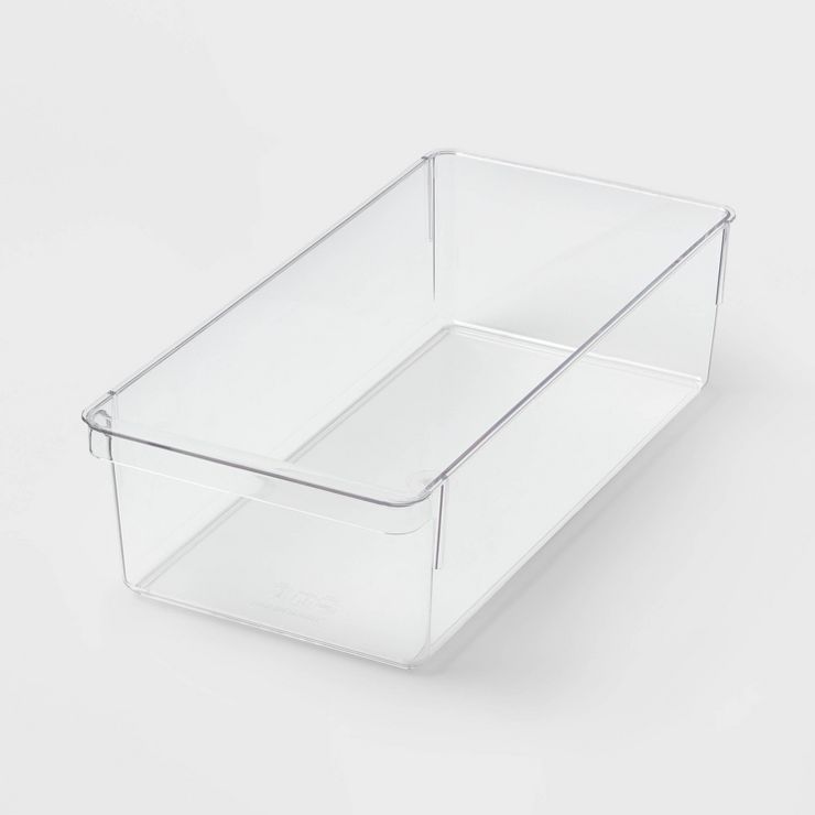 7"x 14.5"x 4" Medium Fridge & Pantry Bin Clear - Brightroom™ | Target