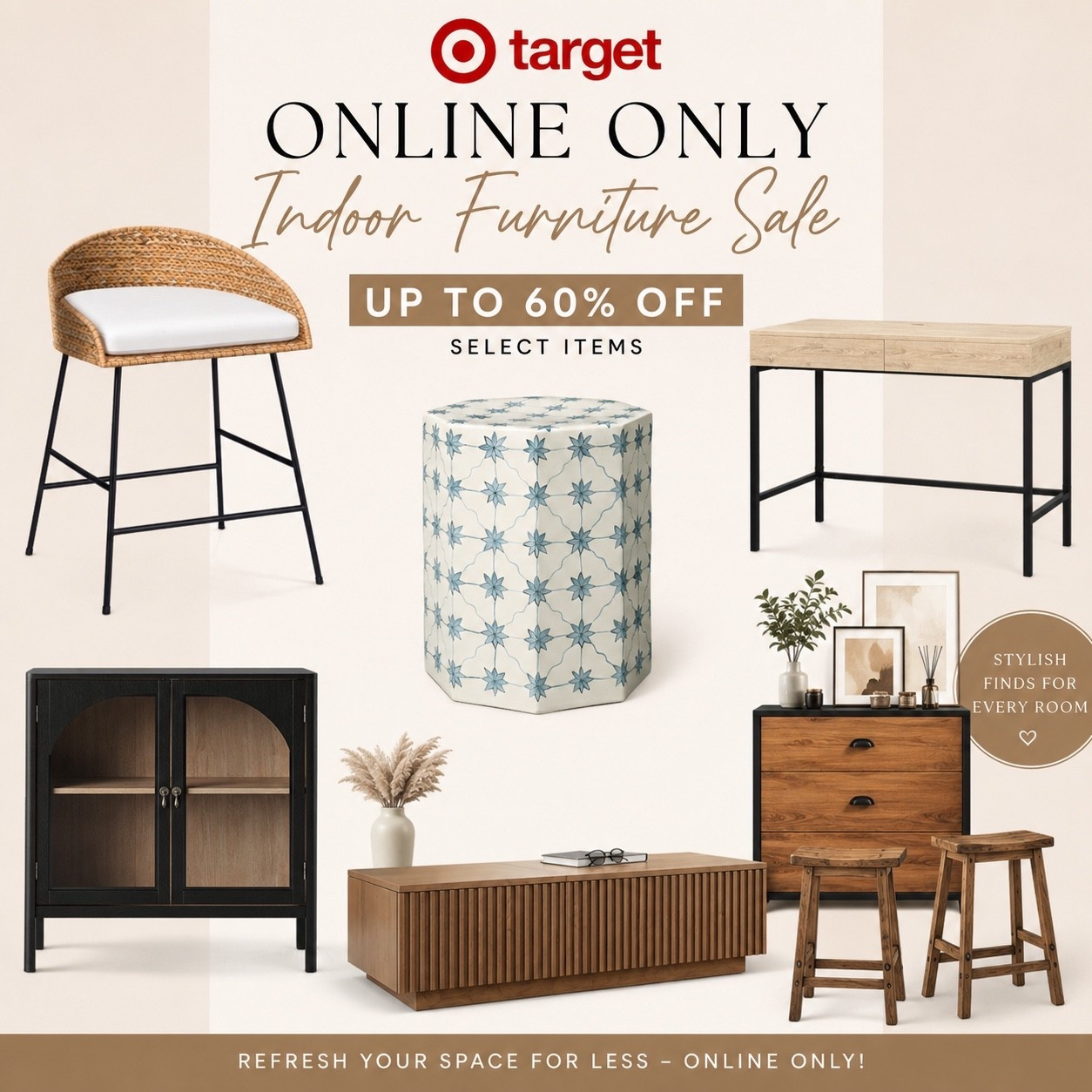 Target just dropped an online-only indoor furniture sale with up to 60% off select pieces, and these prices are not messing around👏👏 plus there are SO many gorgeous finds! 🤍 From statement coffee tables to accent cabinets, barstools, dining chairs, and home office furniture, this is the perfect time to refresh your space for less.

Everything is linked in my LTK for easy shopping before the best pieces are gone! ✨

#LTKHome #TargetFinds #TargetHome #HomeDecor #FurnitureDeals #HomeInspo #ModernHome #CozyHome

#LTKdayinmylife #LTKmomlife #LTKHome