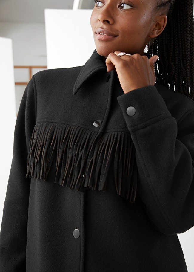Relaxed Button Up Fringe Jacket | & Other Stories (EU + UK)