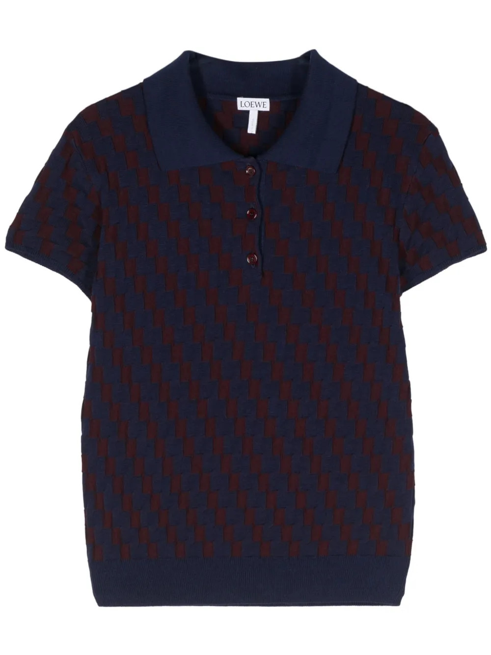 LOEWE Knitted Polo Shirt - Farfetch | Farfetch Global