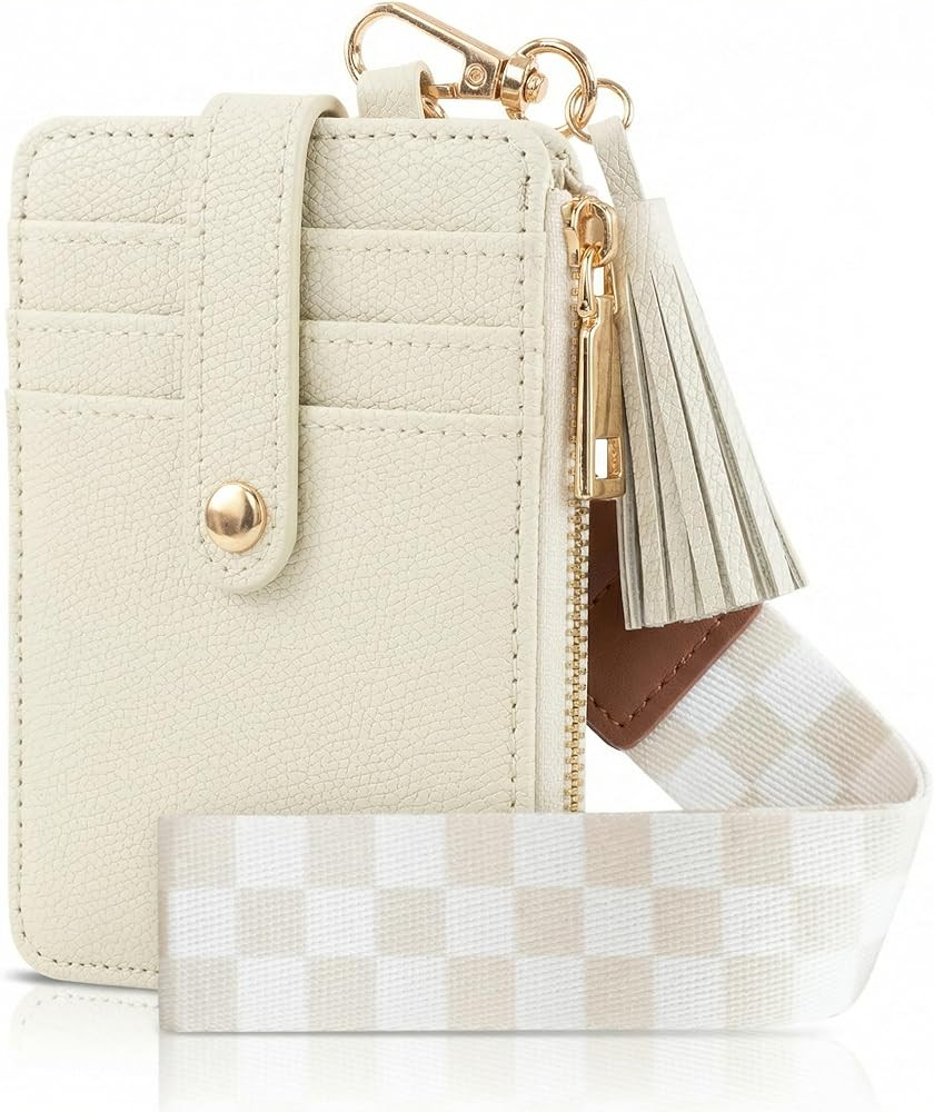 Stylish Wristlet Keychain Wallet for Women - Slim Design Credit Card Holder w/ Plenty of Storage ... | Amazon (US)
