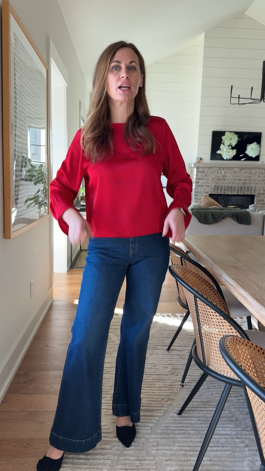 Top size small
Jeans size 26, inseam “short” (I’m 5’4)

#LTKootd #LTKHoliday #LTKCyberWeek