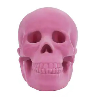6.5" Light Pink Flocked Skull Decoration by Ashland® | Michaels | Michaels Stores