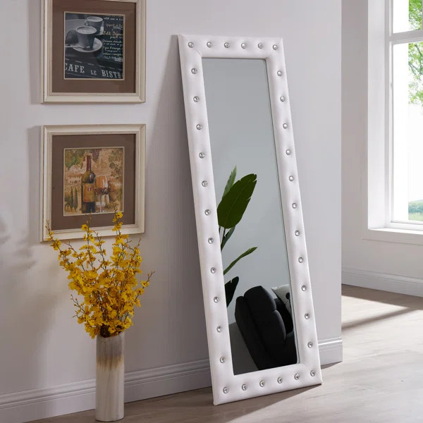 Crystal Tufted Full Body Mirror, Large Floor Mirror, Full length Mirror, Standing Mirror, Big mir... | Wayfair North America