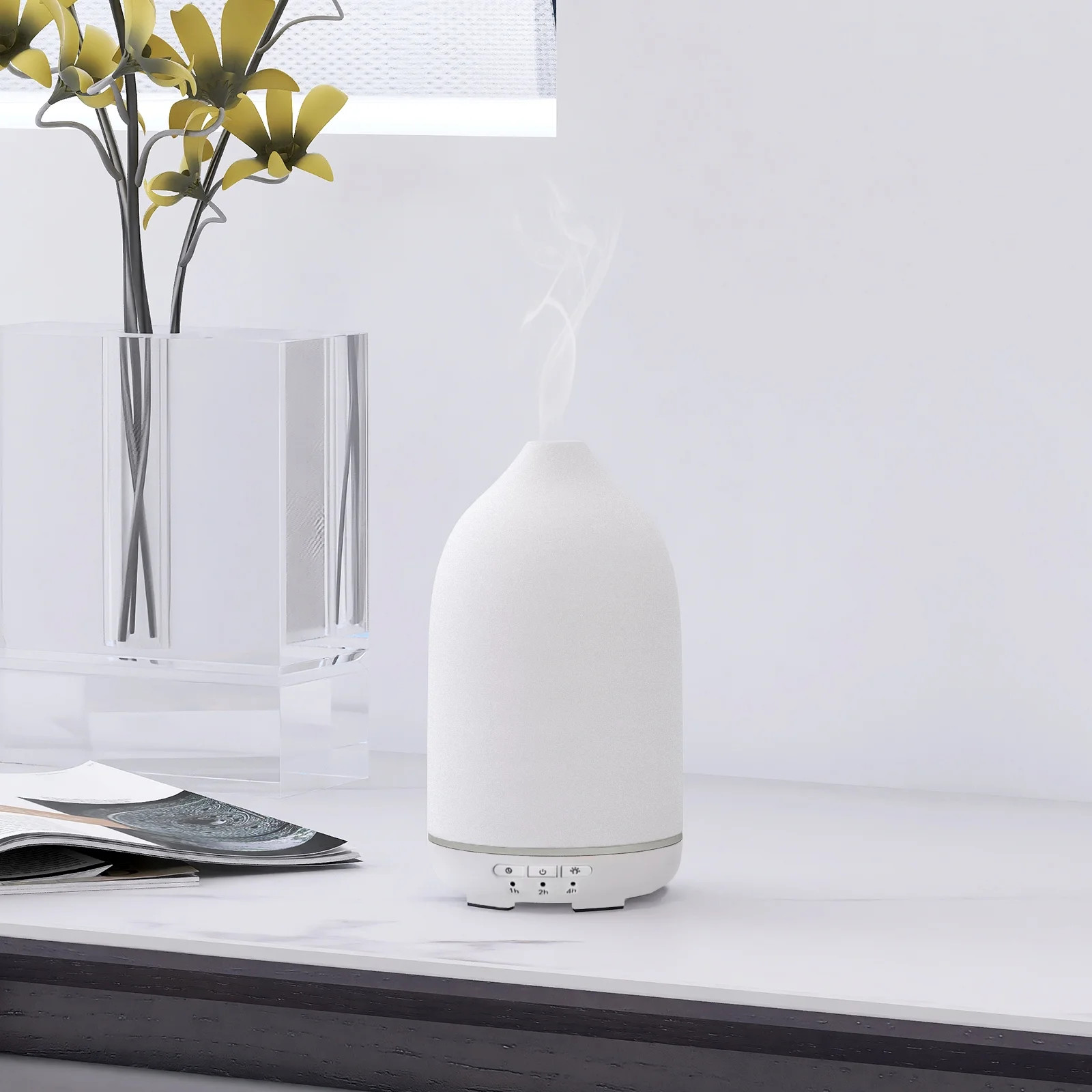 Ceramic Diffuse, 150 ml Stone texture Essential Oil Diffuser, Ultrasonic Aromatherapy Diffusers, ... | Walmart (US)