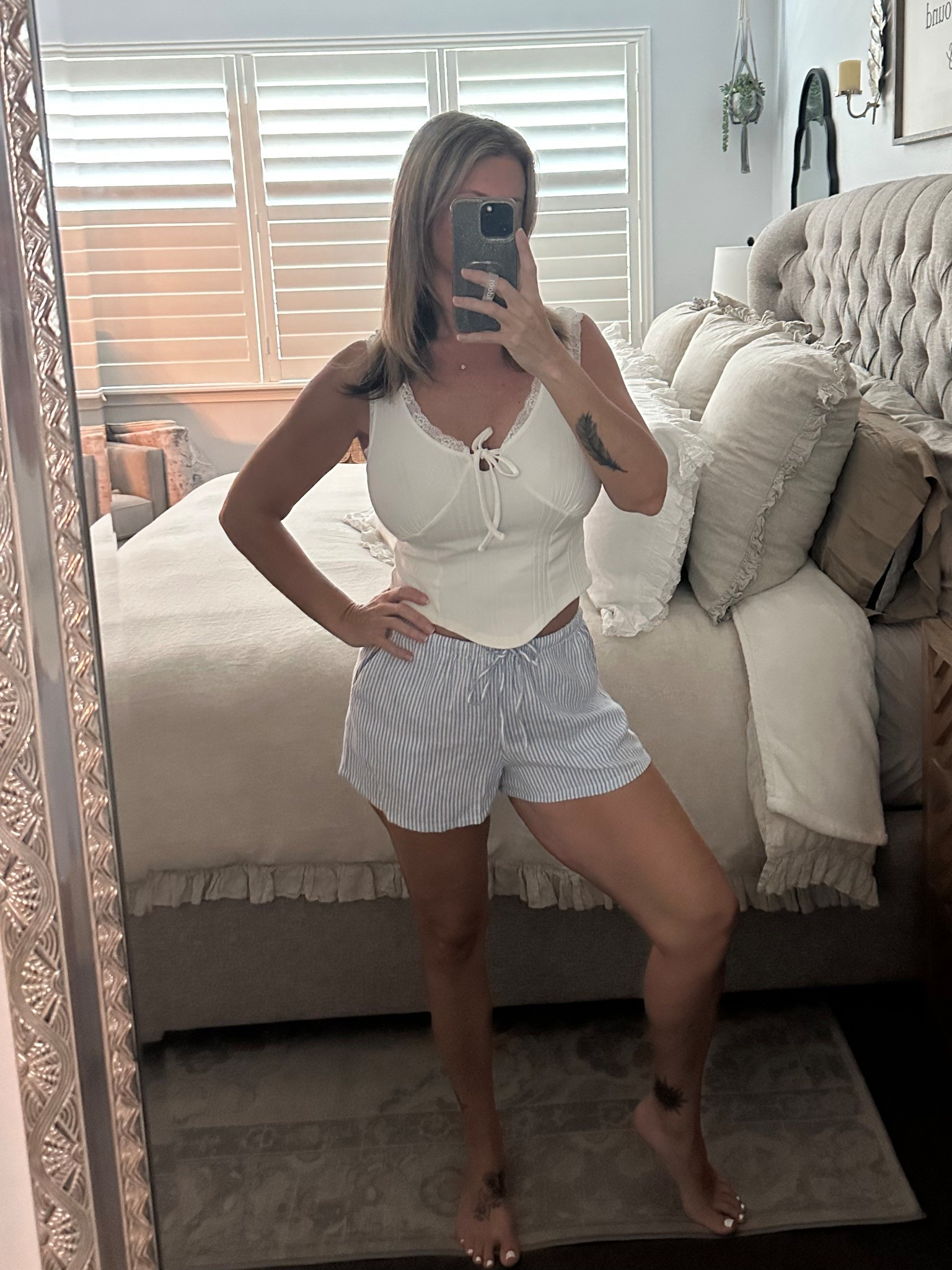 These shorts are so perfect for lounging at home or for spring summer adventure, beach days and vacation #linen #shorts #aeropastle #whitetank #springstyle #springfashion #beachlooks #stripedlonenshortd 

#LTKStyleTip #LTKSaleAlert #LTKSeasonal