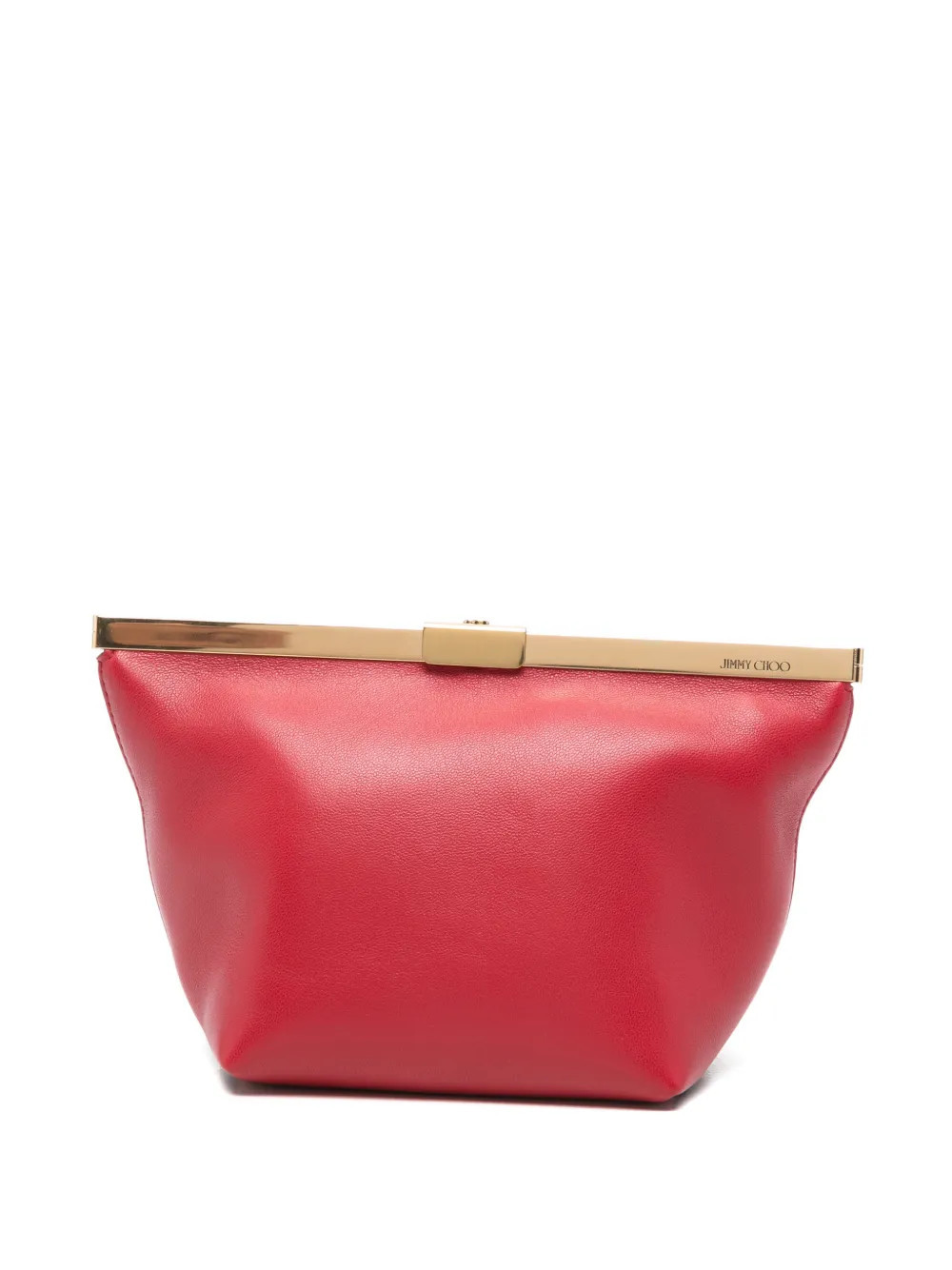 Jimmy Choo Ganache leather clutch bag - Red | Farfetch Global