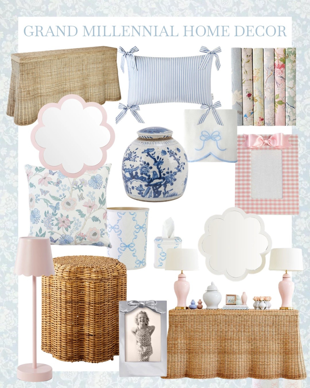 Transform your living spaces with the timeless allure of Grand Millennial style! 🏡✨ From cozy nooks to elegant nurseries, these home decor gems bring warmth and character to every corner. Explore curated pieces perfect for creating inviting spaces throughout your home. #GrandMillennialStyle #HomeDecor #InteriorDesign #CozySpaces #LTKhome #home #homedesign #homestyle #design #style #grandmillennial #grandmillennialhome #scallop #scallopdecor #rattan #rattandecor #rattanstyle #pink #pinkdecor #lightpink #blue #lightblue #blueandwhite #blueandwhitedecor #chinoiserie #floral #floraldecor #nursery #nurserydecor #nurserydesign #nurseryinspo #nurserystyle 

#LTKBaby #LTKHome #LTKStyleTip
