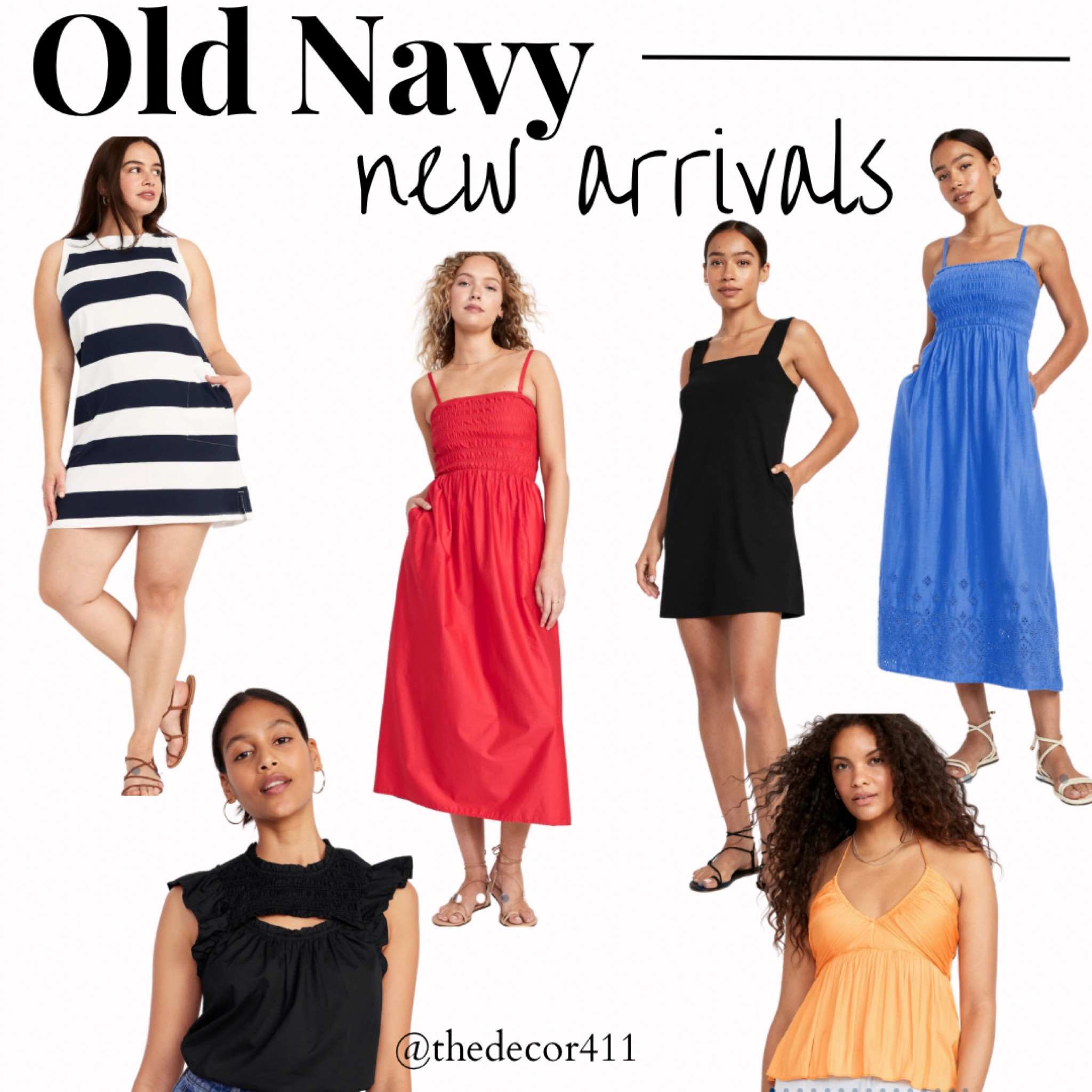 Old navy new arrivals — 35 % off entire purchase — $5 tanks $10 swim $15 shorts! 
Summer outfit - summer dresses - swim suits - shorts 

#LTKsalealert #LTKSeasonal #LTKunder50