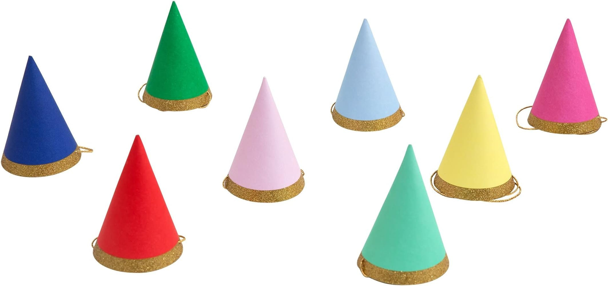 Meri Meri Mini Birthday Hats, Pack of 8 Bright and Colorful Kids Mini Party Hats, Cone Party Hats... | Amazon (US)