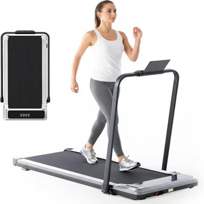 NAYSAYE Walking Treadmill Compact Under Desk Walking Pad Quiet Portable Fitness Machine for Home and Office Exercise, Silver, 42.2"*22.05"*38" | Target