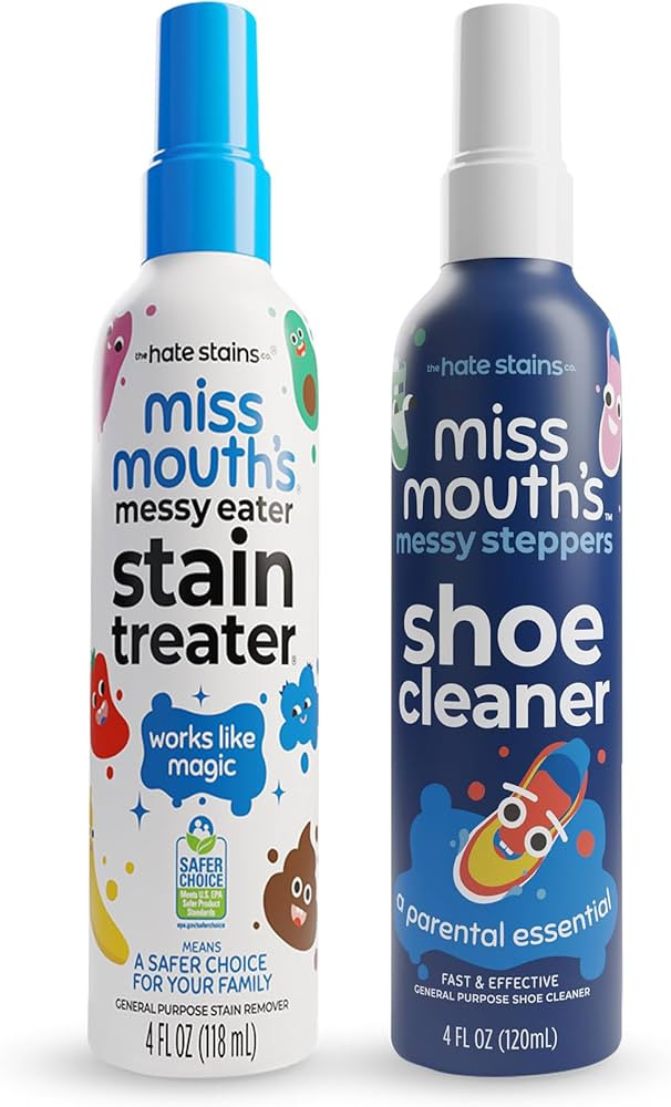 Miss Mouth's Messy Eater Stain Treater and Messy Steppers Shoe Cleaner Magic Duo - Stain Remover ... | Amazon (US)