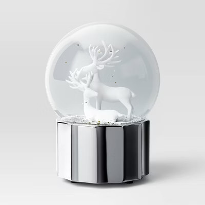 Christmas 6.5" Deer Segmented Snow Globe Silver - Threshold™ | Target