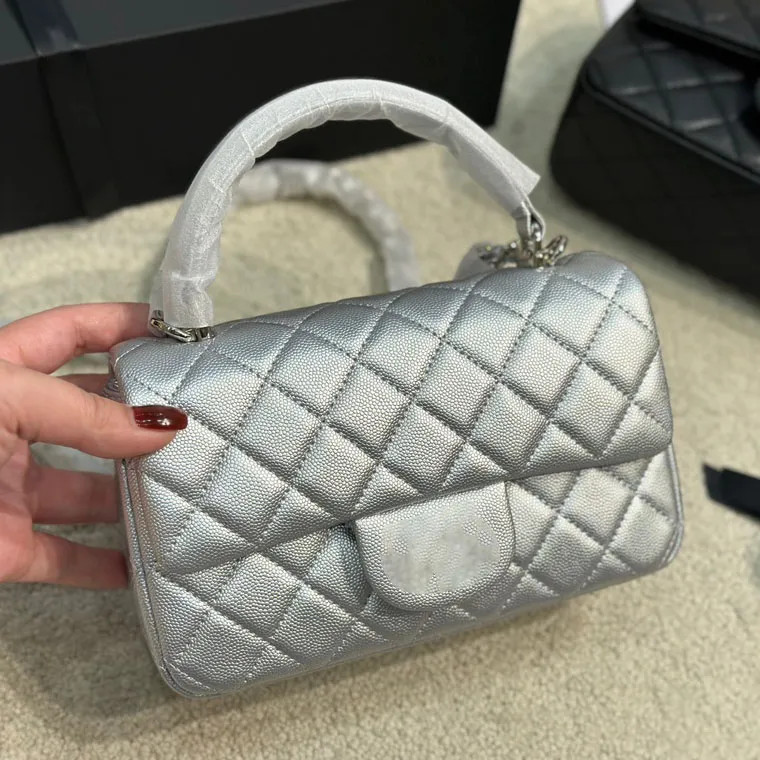 Top Handle Caviar Quilted Flap Bags Vintage Calfskin Matelasse Chain Hardware Multi Pocket Coins ... | DHGate