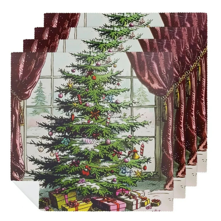 FACANNAP Spode - Napkin Set, Holiday Inspired Home Decor, (Spode Christmas Tree Collection) 6 PCS | Walmart (US)