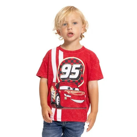 Pixar Cars Toddler Boys' Graphic Tee with Short Sleeves, Sizes 12M-5T | Walmart (US)