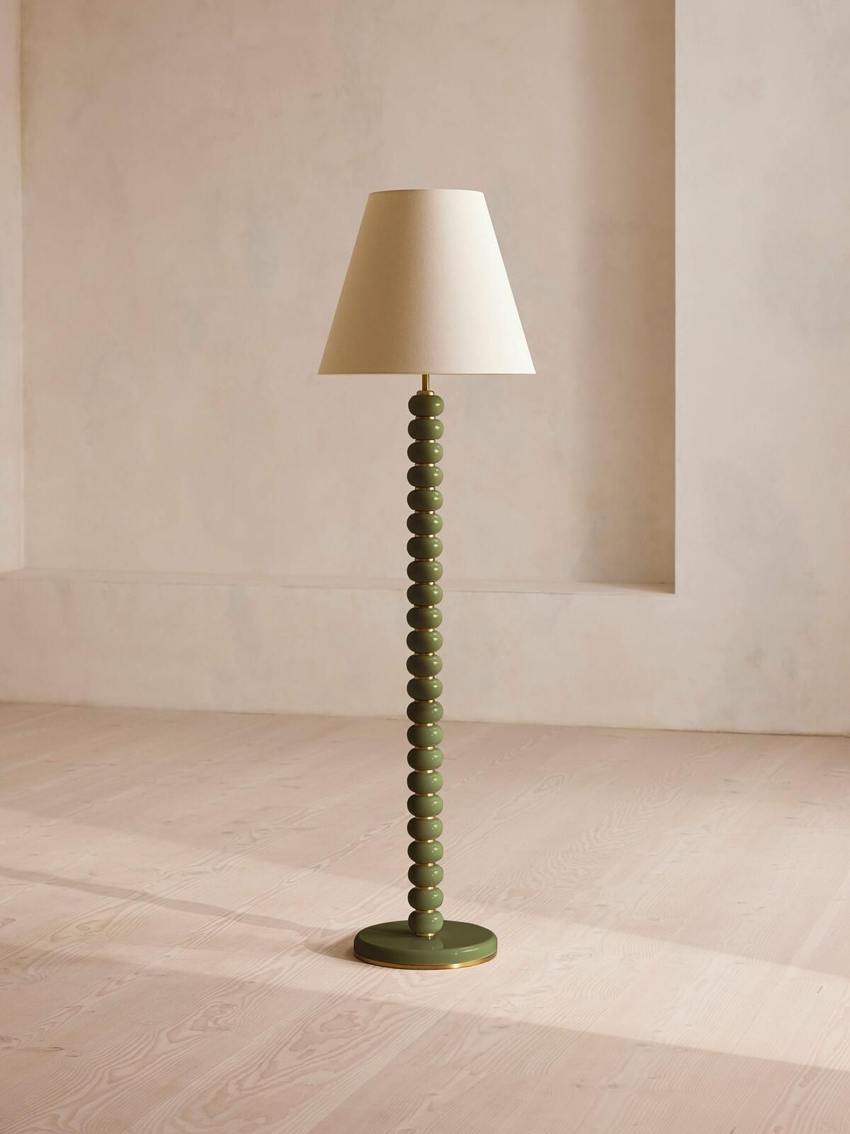 Greyson Floor Lamp, High Gloss Lacquer, Olive | Soho Home Ltd