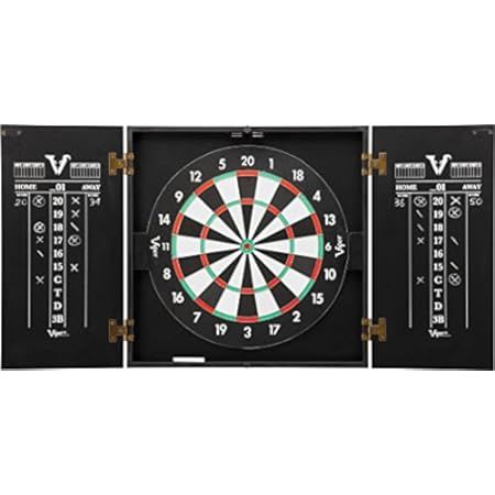 Viper Vault Cabinet & Shot King Sisal/Bristle Dartboard Ready-to-Play Bundle with Two Sets of Steel- | Amazon (US)