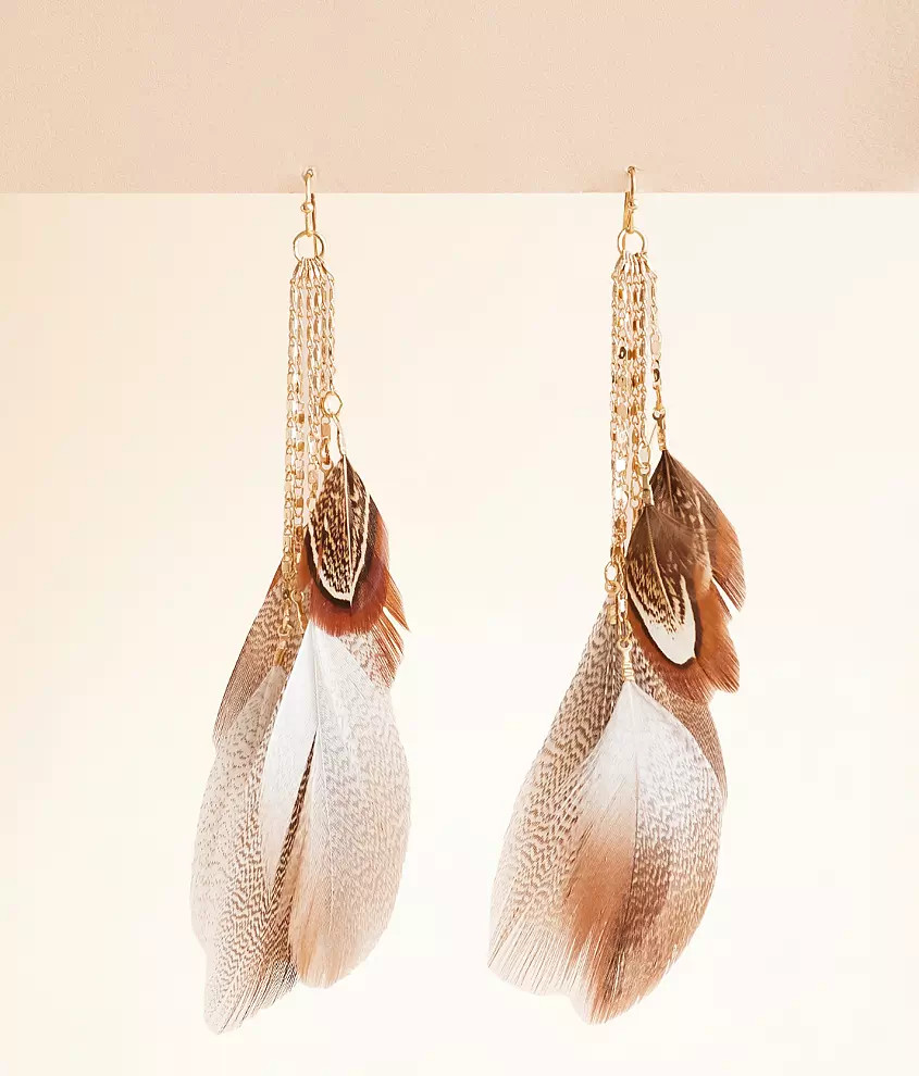 Feather Fringe Drop Earring | Buckle