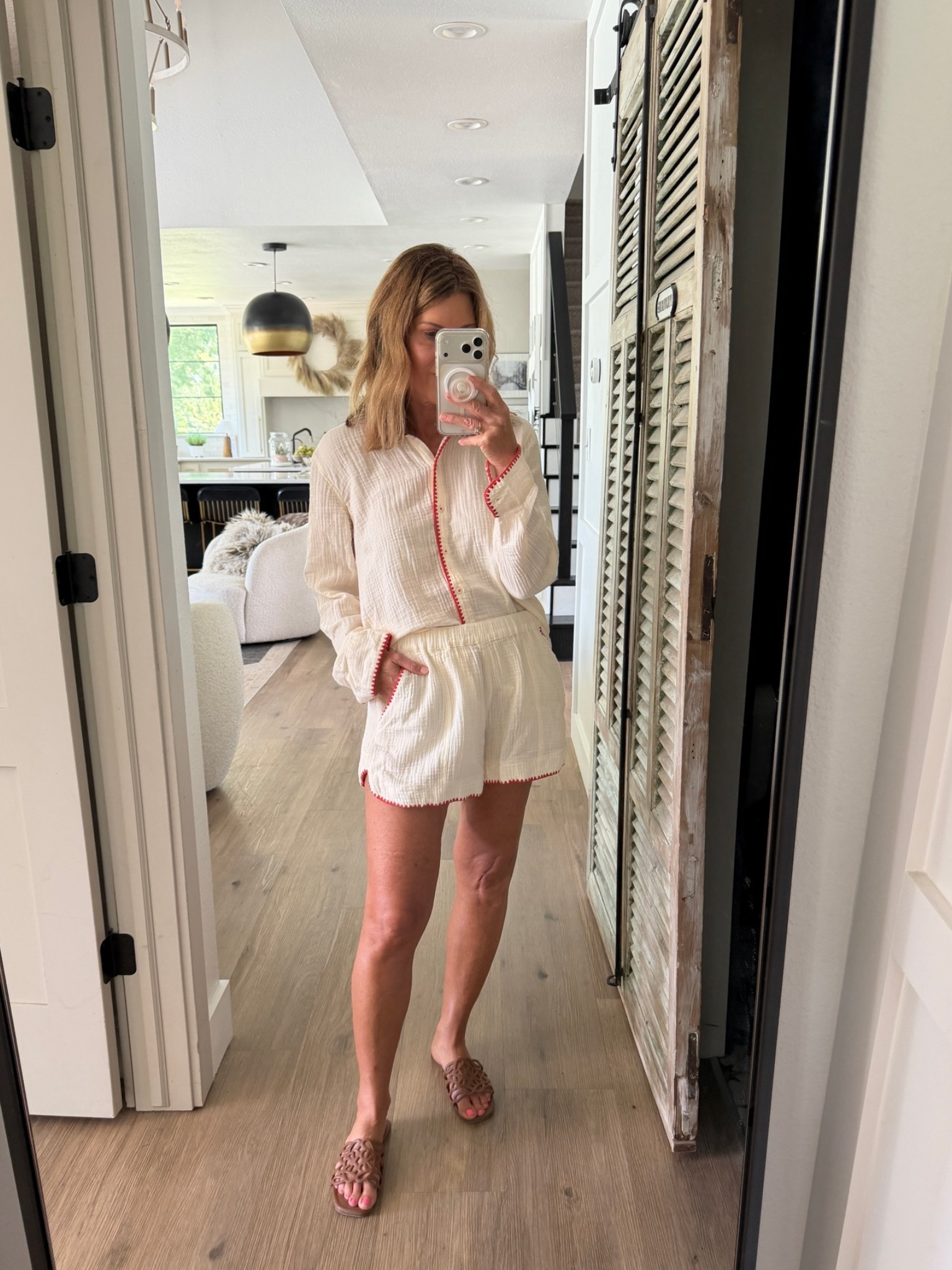 Wearing a size medium top and short

#LTKOver40 #LTKootd