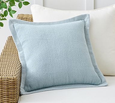Macondray Flange Solid Outdoor Pillow | Pottery Barn (US)