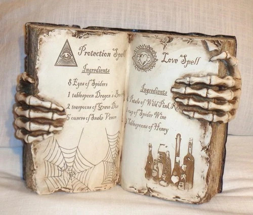 Pier 1 Open Witch Skeleton Halloween Spell Book Love Protection Prop Decor | eBay | eBay US