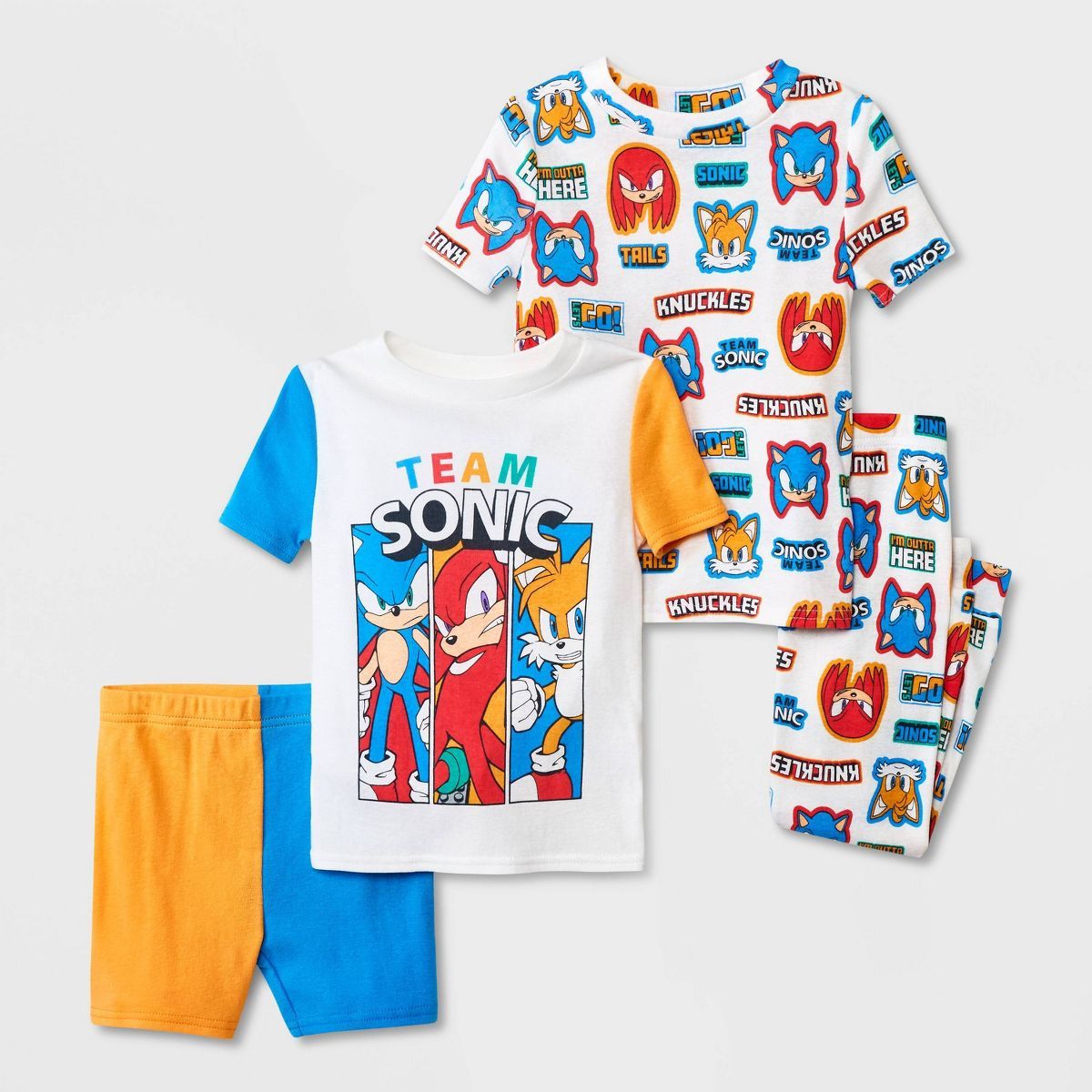 Toddler Boys' 4pc Sonic the Hedgehog Cotton Snug Fit Pajama Set - Ivory | Target