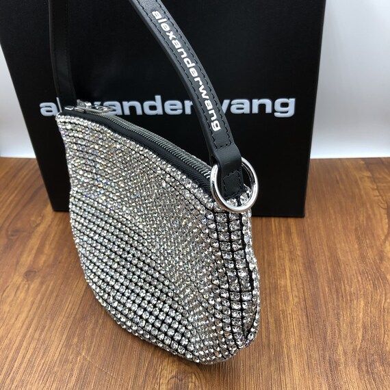Alexander Wang | Crystal Black Mesh Shoulder Bag | Women Handbag | Party | Gifts | Etsy (US)