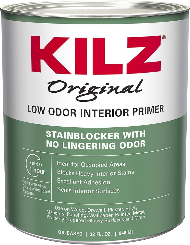 KILZ Original Low Odor Primer, Interior, 1 Quart | Amazon (US)