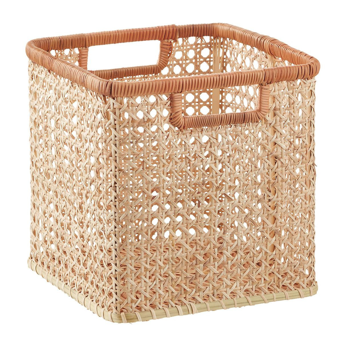 Albany Rattan Cube | The Container Store