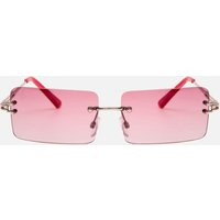 Jeepers Peepers Women's Rectangle Frame Sunglasses - Pink | The Hut (Global)