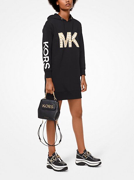 Studded Logo Sweatshirt Dress | Michael Kors US