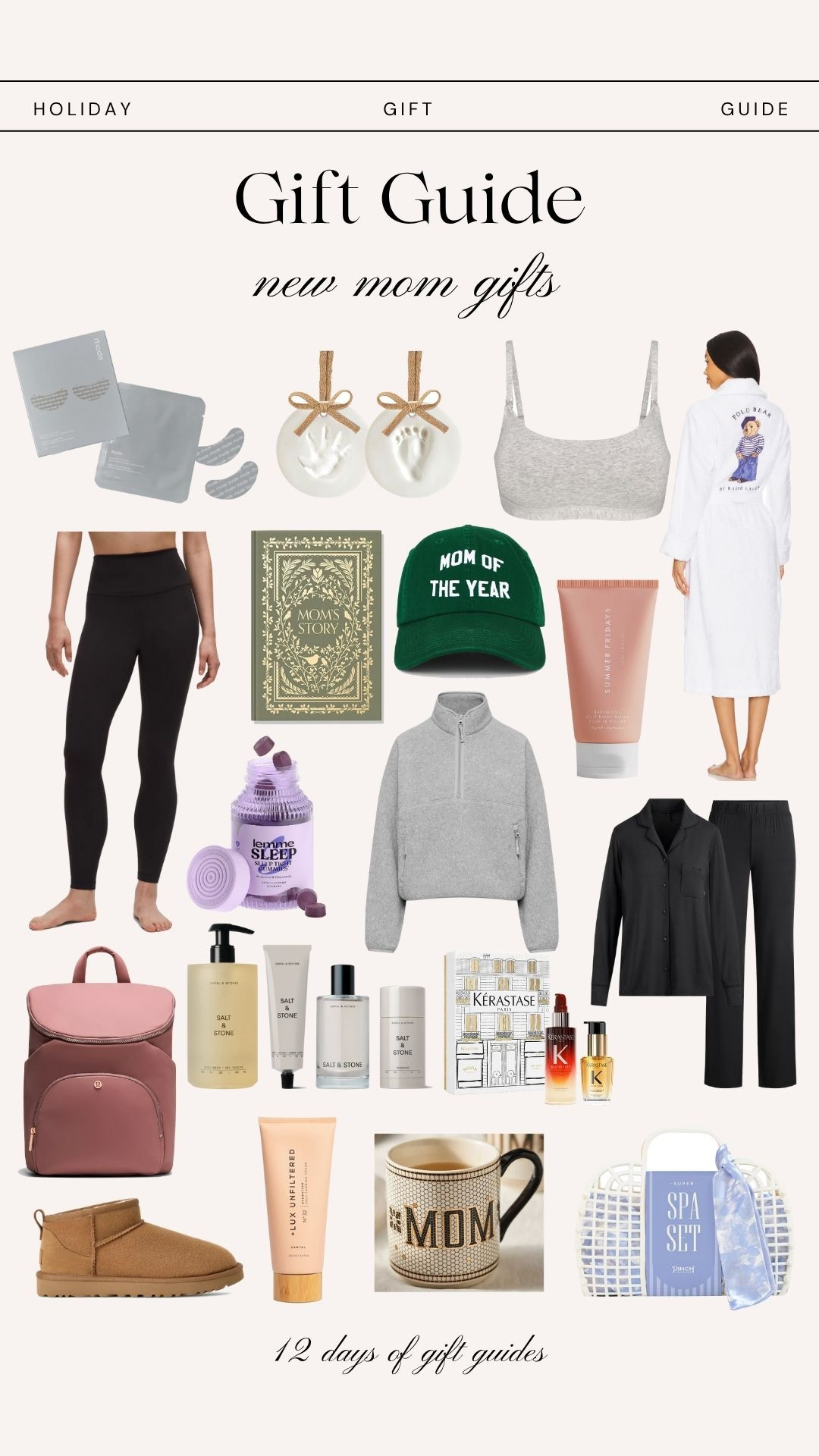 🎁✨ The Ultimate New Mom Holiday Gift Guide! ✨🎁

You guys KNOW I had to pull together the absolute BEST gifts for the new mamas in your life (or maybe for yourself—I won't tell 😉). Seriously, this collage is packed with all the must-have items for surviving and thriving during the newborn stage.

Whether she's a first-time mom or a seasoned pro, these are the little luxuries that will make her life so much easier (and cozier! ☕). Think beyond the baby stuff—we're talking chic postpartum essentials, comfy-cute lounge wear, and a few self-care treats she desperately deserves. 

 #LTKwinter #LTKgiftguide #LTKholiday