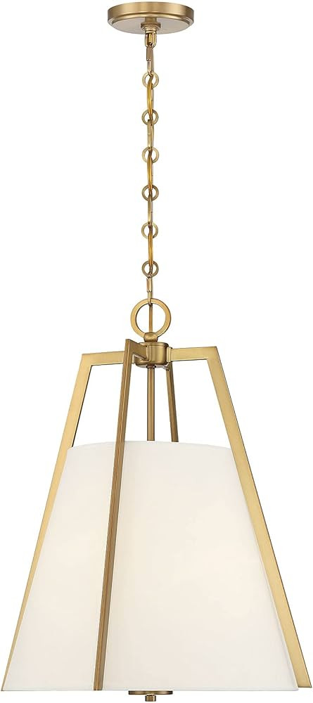 Savoy House 7-1875-3-322 Mansfield Traditional White Fabric Pendant Ceiling Light, 3-Light 180 To... | Amazon (US)