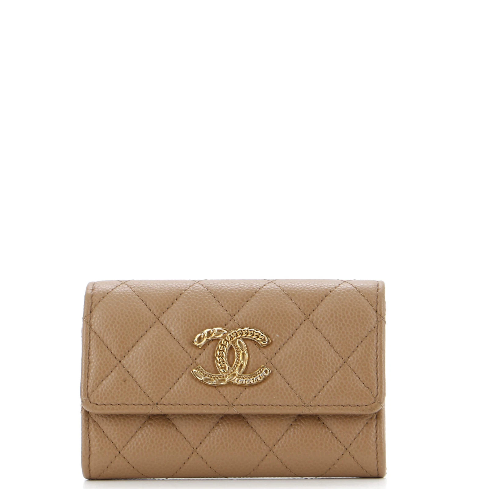 Chanel Textured CC Flap Card Case Quilted Caviar  | eBay | eBay US