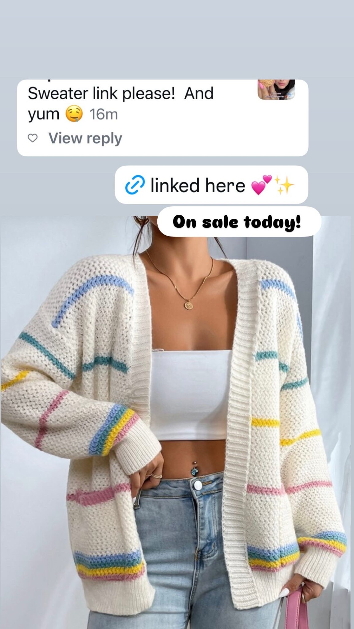 On sale today! Fun rainbow Cardigan 💕✨

#LTKstyletip #LTKmidsize #LTKcanada