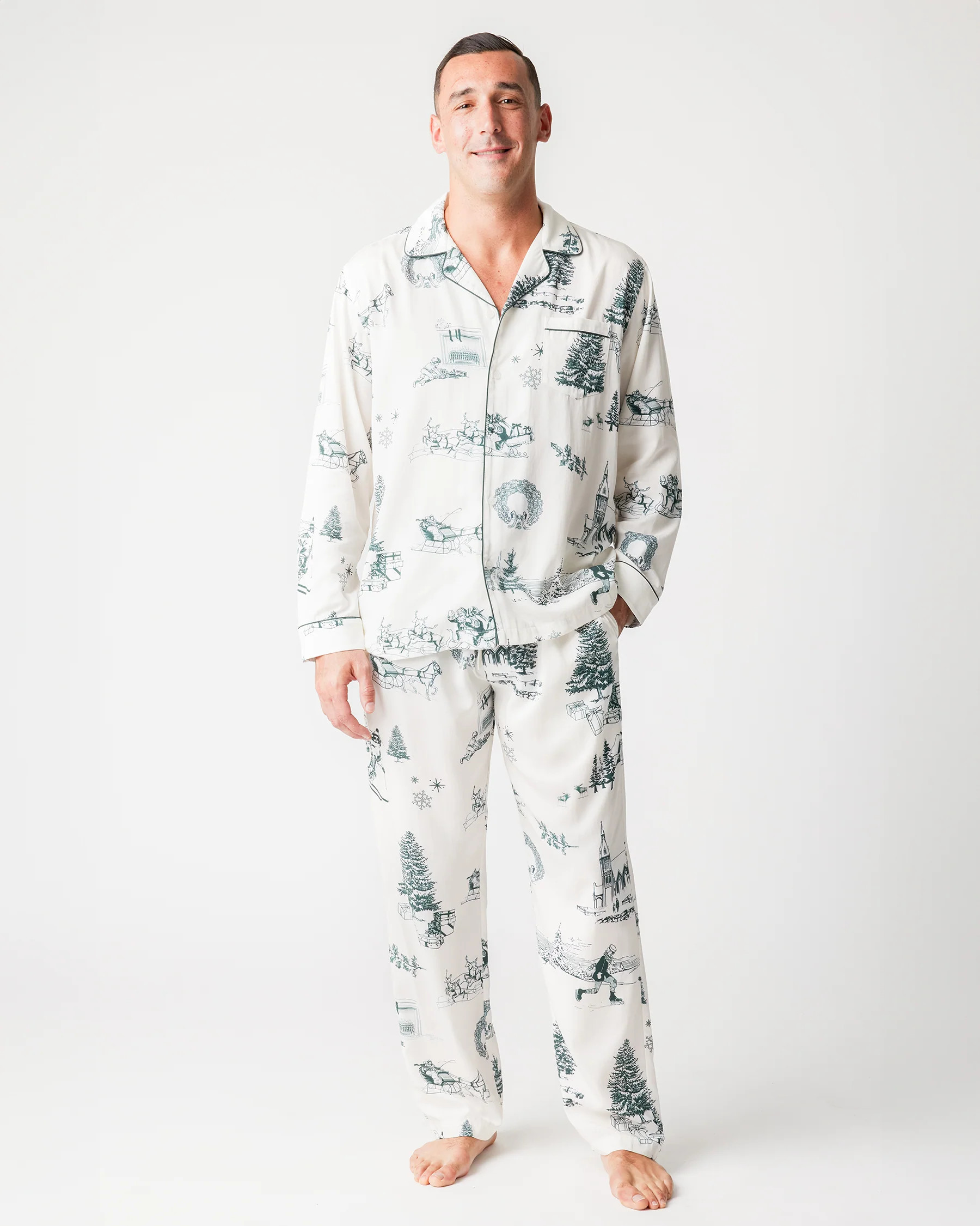 Holiday Toile Men's Pajama Pants Set | Colorful Prints, Wallpaper, Pajamas, Home Decor, & More | Katie Kime Inc