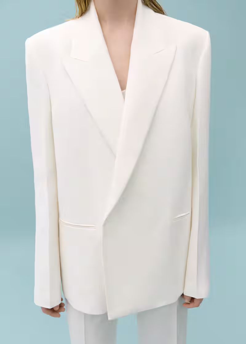 Suit blazer with adjustable back strap | MANGO (US)