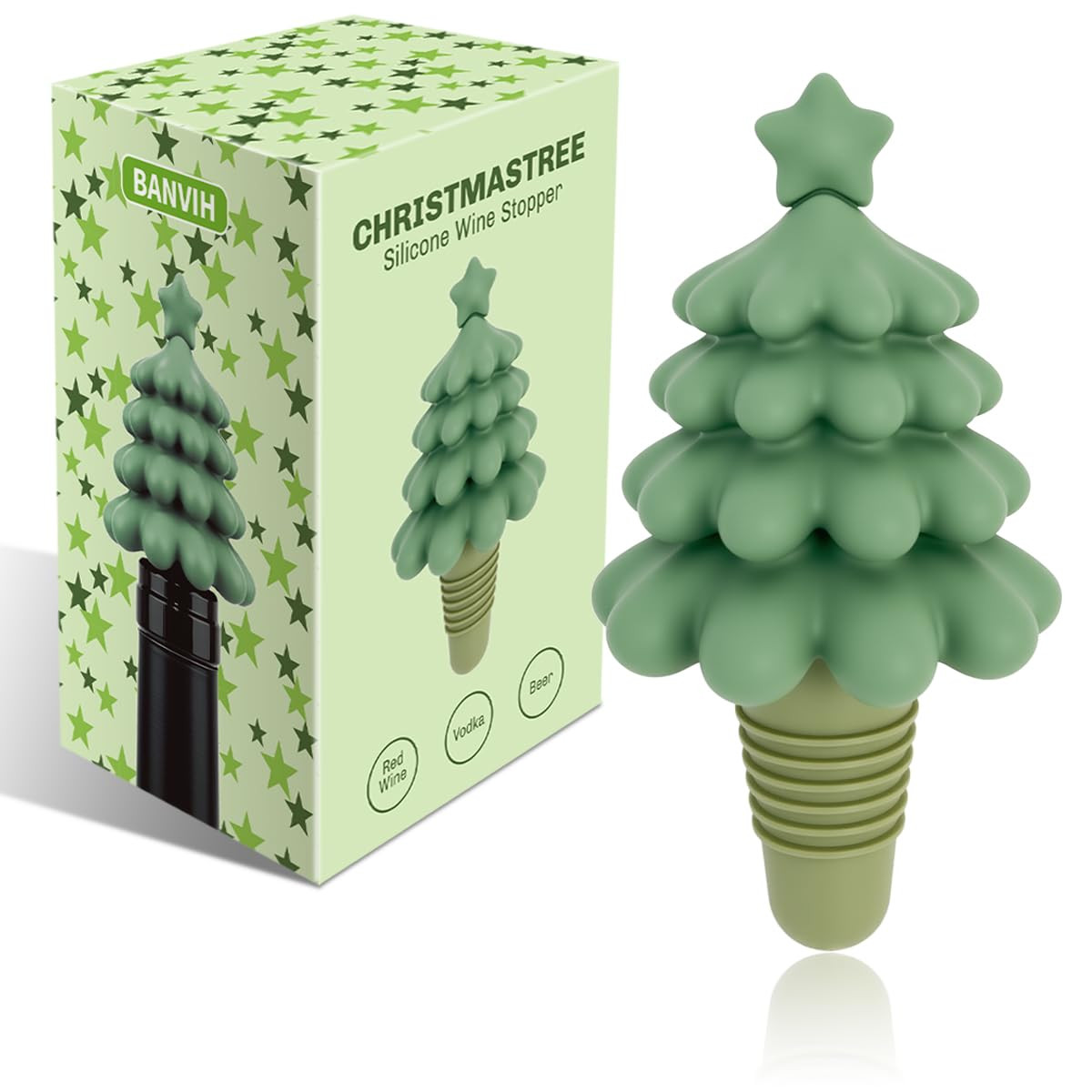 Christmas Tree Silicone Wine Stoppers,Christmas Stocking Stuffers Kitchen Gadgets Gifts for Adult... | Amazon (US)