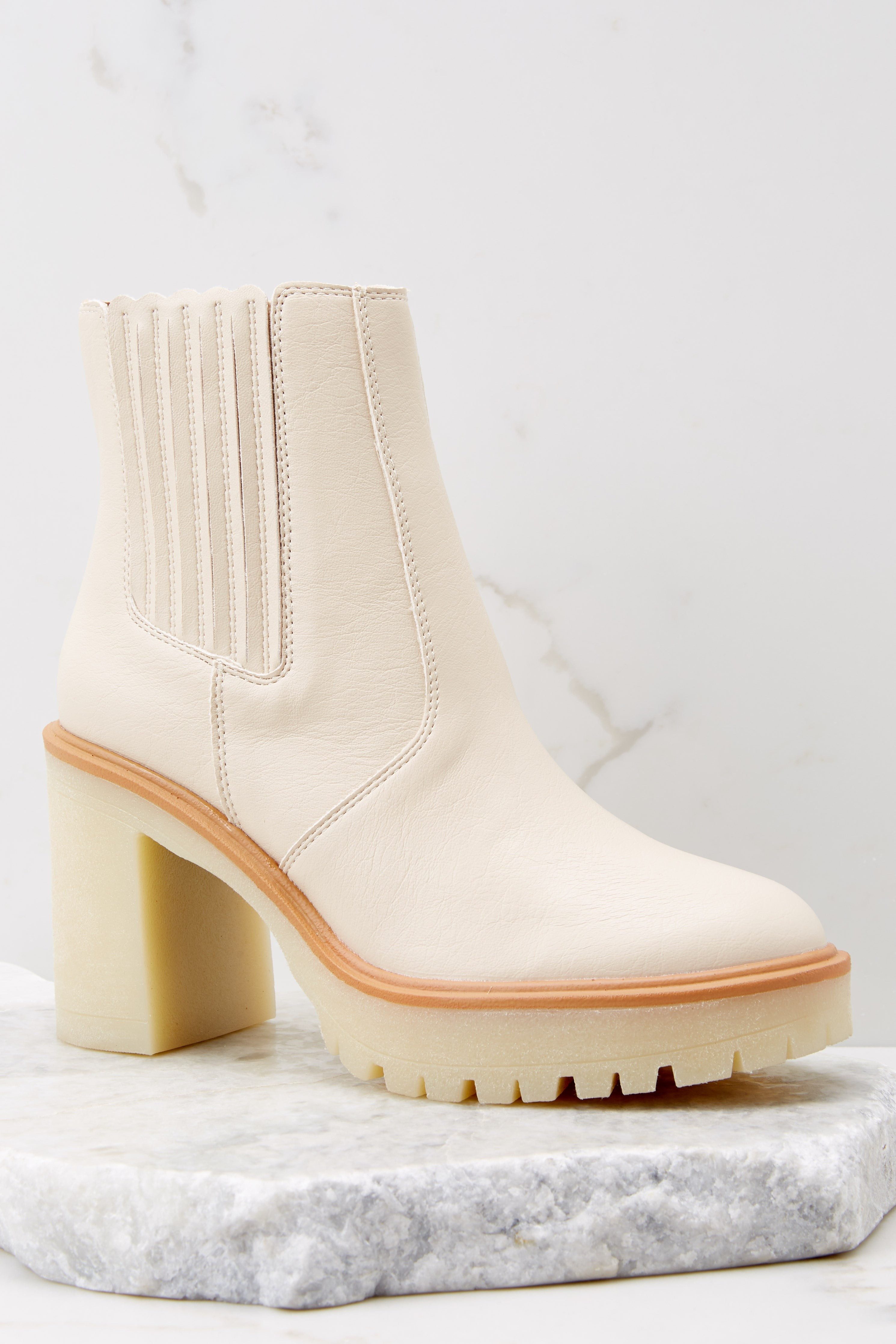 No Missteps Ivory Ankle Booties | Red Dress 