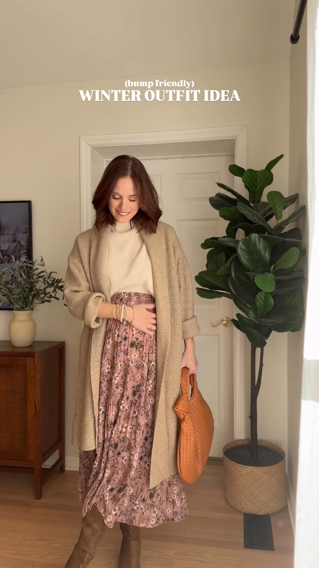 Skirt: wearing m
Short sleeve sweater: wearing s
Cardigan : wearing m
Boots : fit tts
Woven purse 

#LTKBump #LTKStyleTip #LTKSeasonal