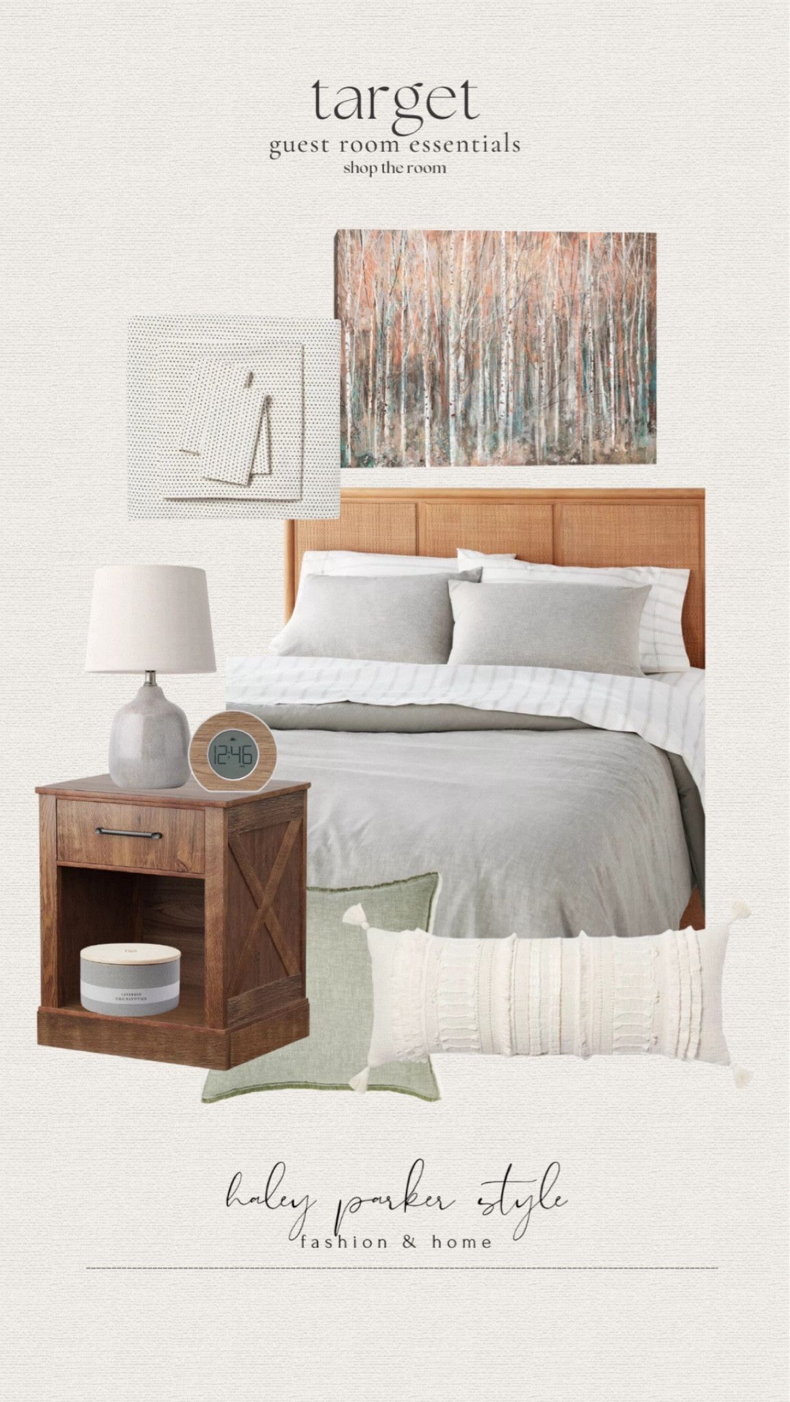 Target guest room essentials, Shop the Room

Home decor, bedroom, throw pillows, linen bedspread, sheet set, bedside table, table lamp, alarm clock, scented candle, wall art 

#LTKHome