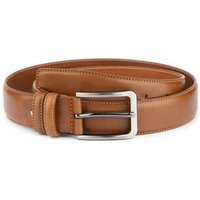 Mens Belt Brown Leather High Quality Stitched With Silver Buckle Genuine For Dress Fashion 35 Mm | Etsy (US)