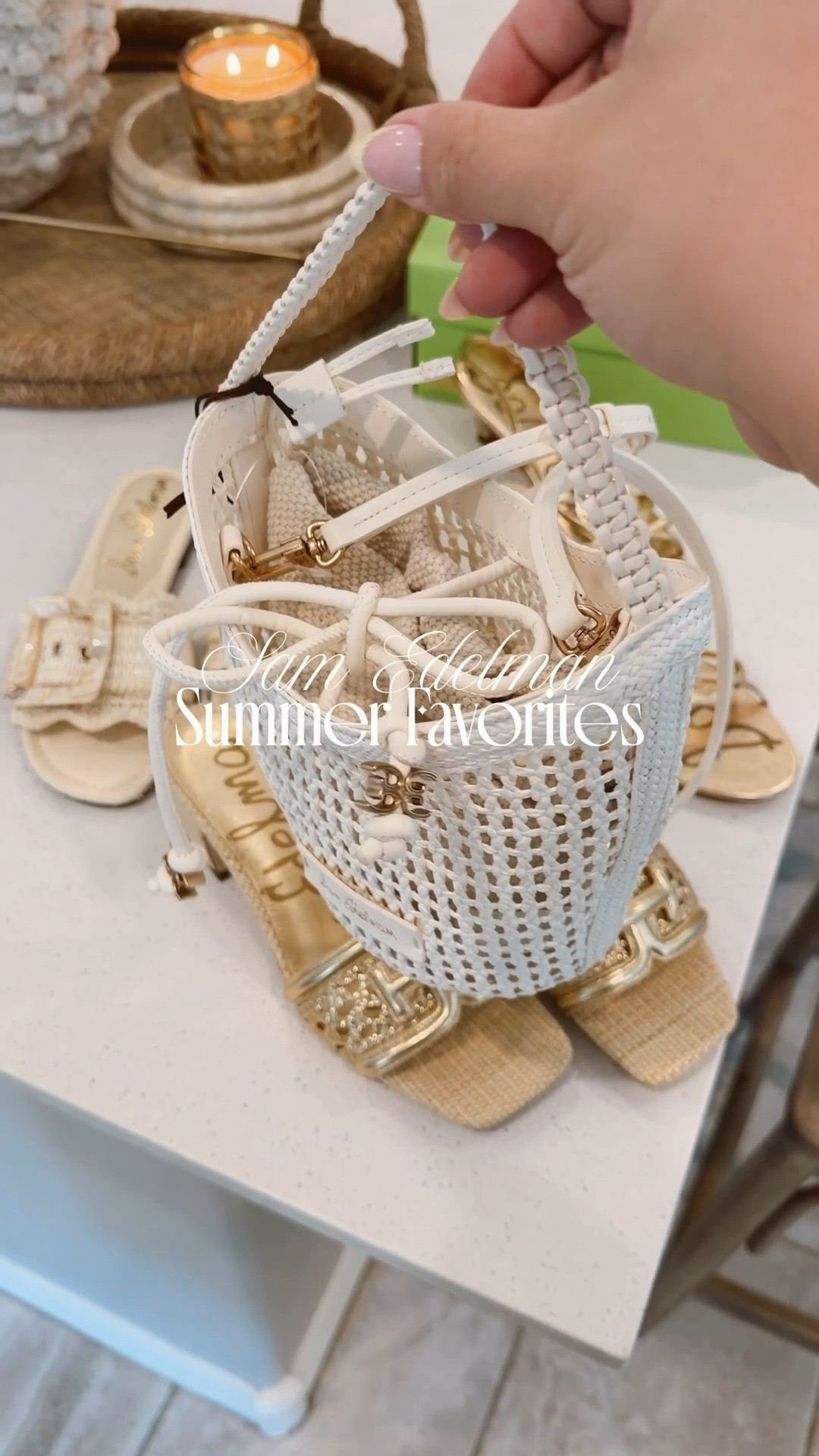 My favorite summer pieces from Sam Edelman ☀️
I’ve been obsessed with this brand since I discovered it a few years ago! the quality, the style, and the price point are just so good. These are the pieces I keep reaching for all season long. #summer #summerbag #summersandals #summeroutfit #summerfinds #raffia 

#LTKMothersDay #LTKootd #LTKSaleAlert