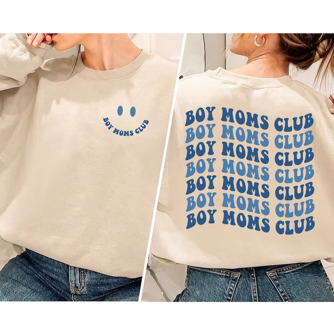 Boy Moms Club Sweatshirt, Boy Mom Sweatshirt, Boy Mom Club, Mom Sweatshirt, Mama Shirt, New Mom G... | Etsy (US)