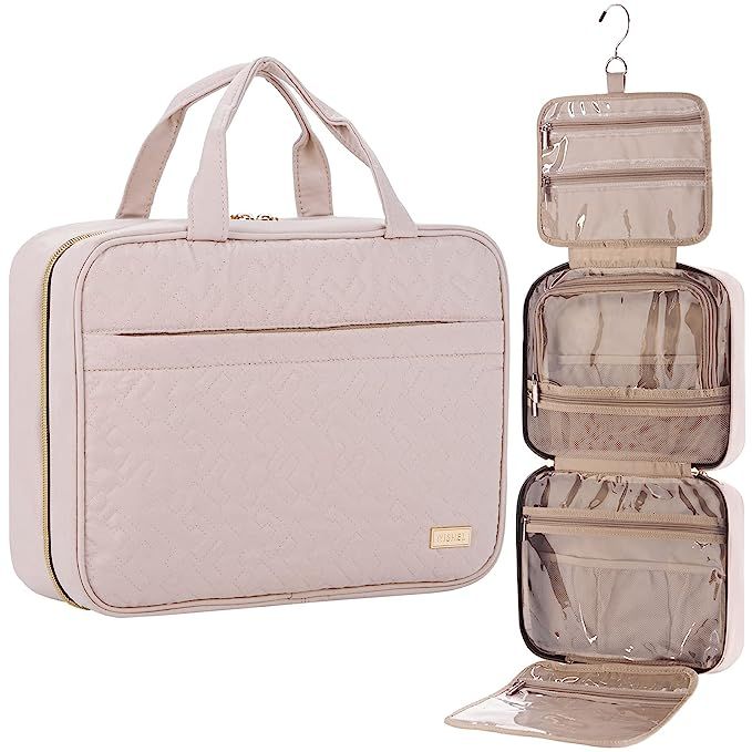NISHEL Large Hanging Travel Toiletry Bag, Portable Makeup Organizer, Cosmetic Holder for Brushes ... | Amazon (US)