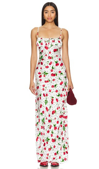 Slip Maxi Dress in White Cherry | Revolve Clothing (Global)