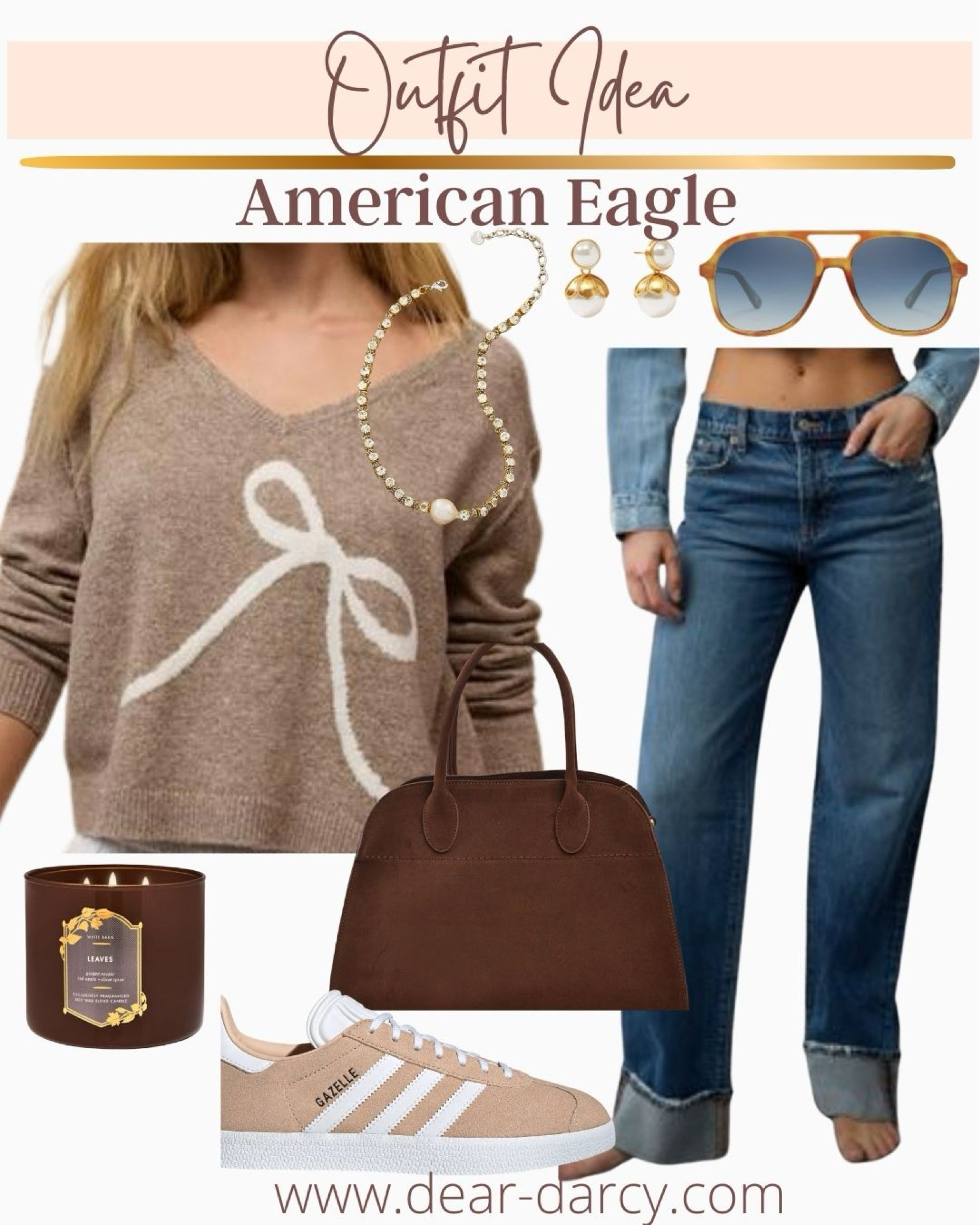 American eagle bow sweater 
Fits tts soft and on sale $44

American Eagle jeans 
Fit tts 

Amazon find bag 
Great sunglasses affordable find

Bath and body candle 

Necklace pearl & rhinestone on major sale from Anthro 

Julie Vos earrings 

Addis tennis shoes 



#LTKFallSale #LTKStyleTip #LTKFindsUnder50