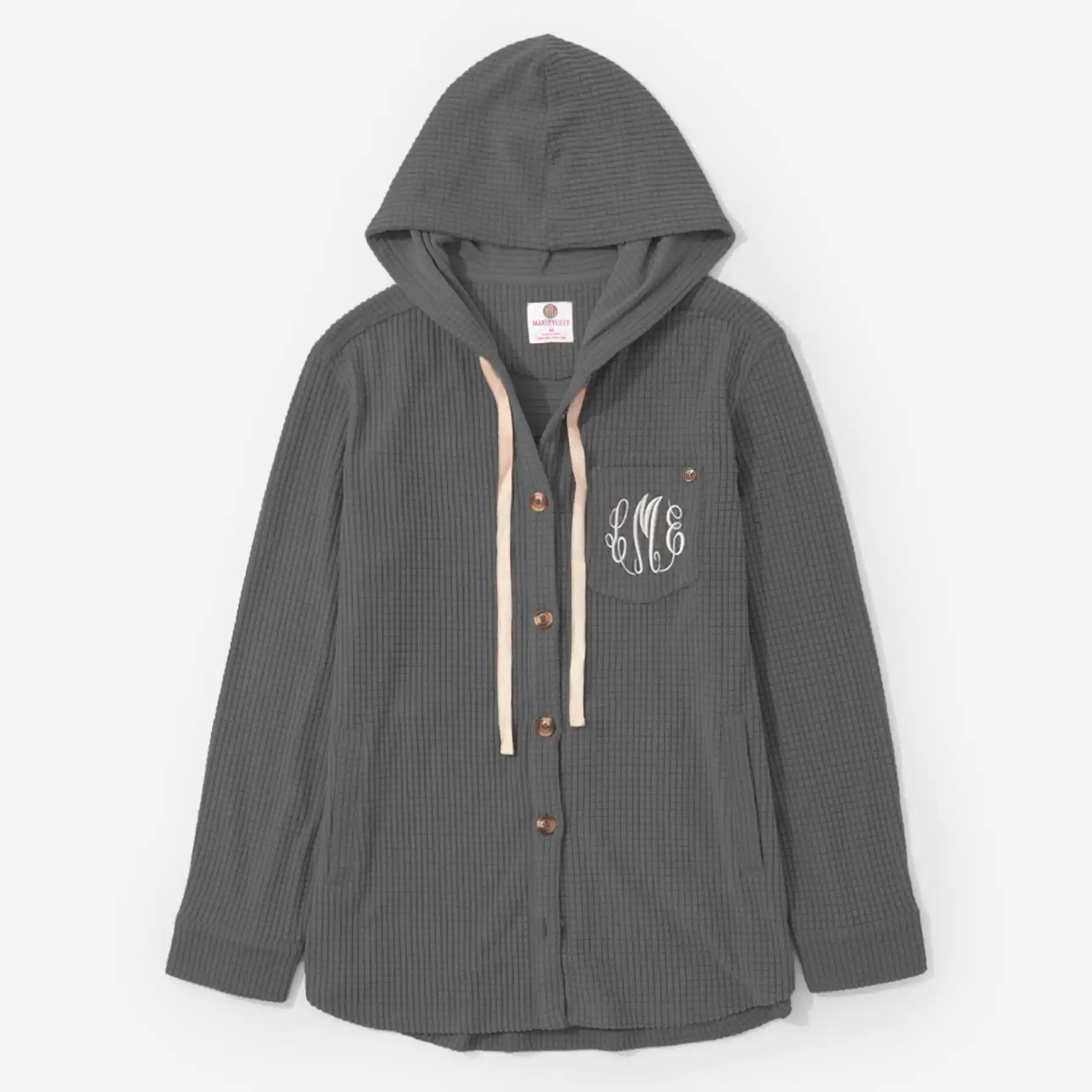 Monogrammed Waffle Shacket | Marleylilly