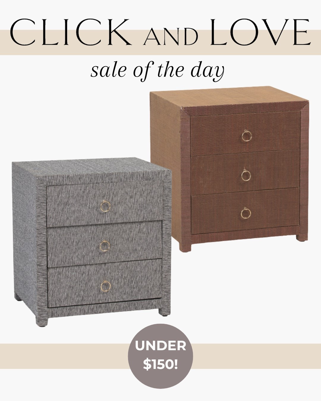 Clearance sale find of the day! These designer look for less side tables are less than $140 right now! I love the masculine version of the raffia. Can work in many spaces! 

End table, nursery, scalloped furniture, wicker furniture, console table, green furniture, forest green accents, bedroom furniture, bedroom, budget friendly furniture, dresser, nightstand, modern bedroom, traditional bedroom, primary bedroom, guest room, bedroom styling, curated spaces, shoppable inspo, bedroom inspiration, Modern home decor, traditional home decor, budget friendly home decor, Interior design, look for less, designer inspired, end table, side table, neutral furniture, neutral home decor

#LTKStyleTip #LTKHome #LTKSaleAlert